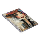 Vintage-Scrapbook-Collage-Gesicht (8) Notizblock (Rechte Seite)