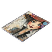 Vintage-Scrapbook-Collage-Gesicht (8) Notizblock (Linke Seite)