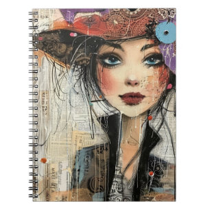 Vintage-Scrapbook-Collage-Gesicht (8) Notizblock