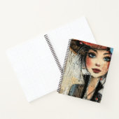 Vintage-Scrapbook-Collage-Gesicht (8) Notizblock (Innenseite)