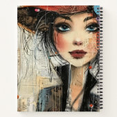 Vintage-Scrapbook-Collage-Gesicht (8) Notizblock (Rückseite)