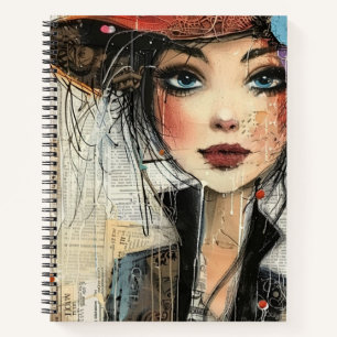Vintage-Scrapbook-Collage-Gesicht (8) Notizblock