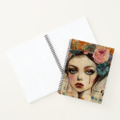 Vintage-Scrapbook-Collage-Gesicht (9) Notizblock (Innenseite)