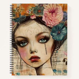 Vintage-Scrapbook-Collage-Gesicht (9) Notizblock