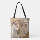 Vintage Scrapbook Junk Journal Collage Tote  Tasche (Rückseite)