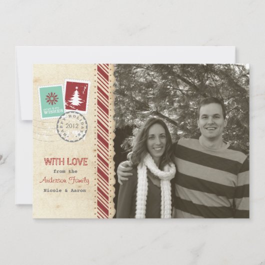 Vintage Scrapbook-Urlaubskarte Feiertagskarte (Vorderseite)