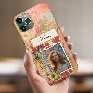Vintage Scrapbooking Collage & Custom Foto Frame Case-Mate iPhone Hülle