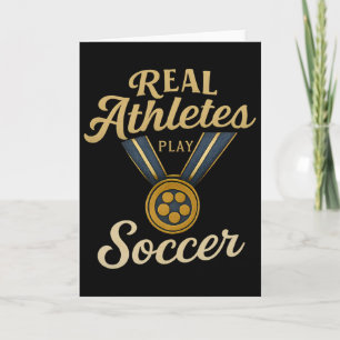 Vintage-Script echte Athleten spielen Fußball-Gold Karte