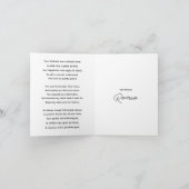 Vintage-Script gefaltete Dankeskkarte Dankeskarte (Innenseite)