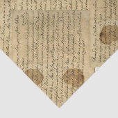Vintage-Script-Handschrift-Decoupage-Collage Seidenpapier (Ausschnitt)