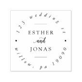 Vintage Script-Hochzeitsadresse Permastempel (Design)