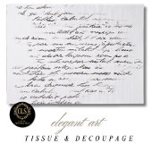 Vintage Script Letter Decoupage  Seidenpapier