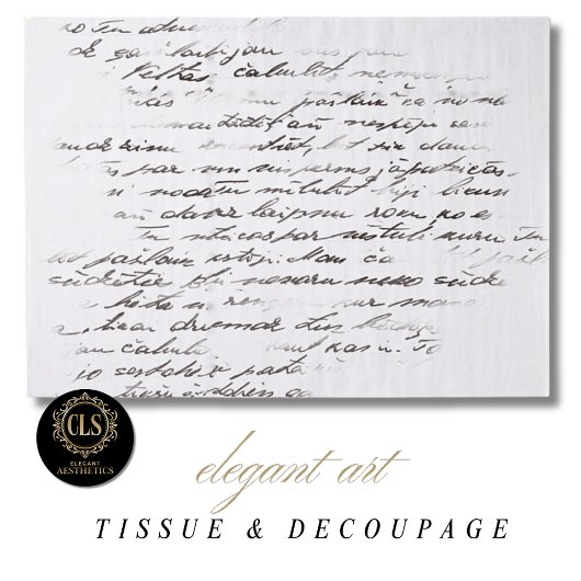 Vintage Script Letter Decoupage Seidenpapier