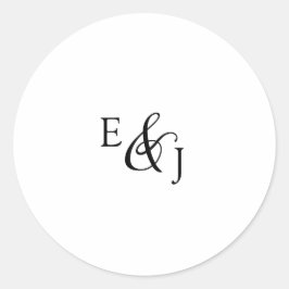 Vintage Script Monogram Wedding Umschlag Aufkleber