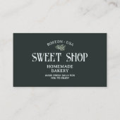 Vintage Script QR-Code Gebäck Bäckerei Visitenkarte (Rückseite)