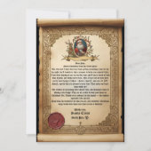 Vintage-Scroll-Santa-Briefvorlage Einladung (Vorderseite)