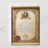 Vintage-Scroll-Weihnachtsmann-Briefvorlage  Einladung (Vorderseite)