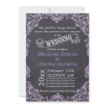 Vintage Scrollblattrahmen und Kalkboard-Hochzeit