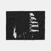 Vintage Scuba Diving Evolution Funny Diver Geschen Fleecedecke (Vorderseite (Horizontal))