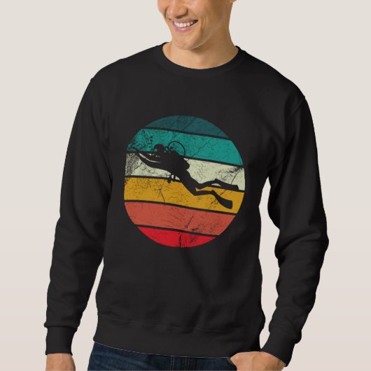 Vintage Scuba Diving Retro Dive Diver 2 Sweatshirt (Vorderseite)