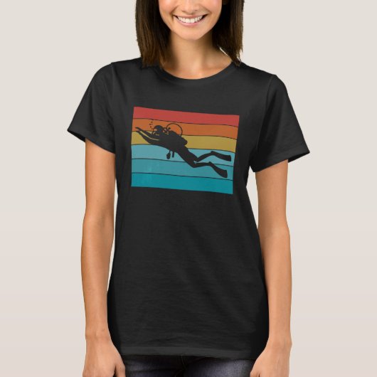 Vintage Scuba Diving Retro Dive Diver T-Shirt (Vorderseite)