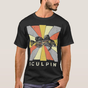 Vintage-Sculpin-Fischliebhaber T-Shirt