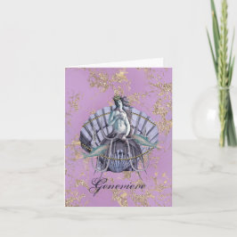 Vintage Sea Hexe Collage Lila & Gold Mitteilungska