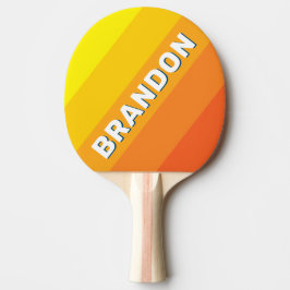 Vintage Sea Sun Bold Stripes with Name Tischtennis Schläger