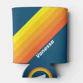 Vintage Sea Sun Stripes with Name Dosenkühler (Rückseite)