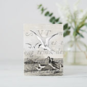 Vintage Seagulls, kundenspezifische Retro-Seagull- Postkarte (Stehend Vorderseite)