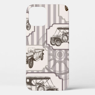 Vintage seamless background with vintage retro car Case-Mate iPhone hülle