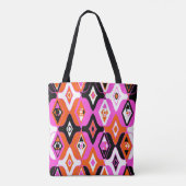 Vintage seamless ethnic pattern with Uzbek, Turkis Tasche (Rückseite)