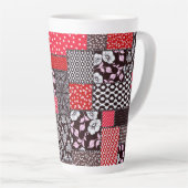 Vintage Seamless Patchwork Pattern Milchtasse (Rechte Ecke)