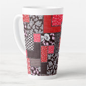 Vintage Seamless Patchwork Pattern Milchtasse (Linke Ecke)
