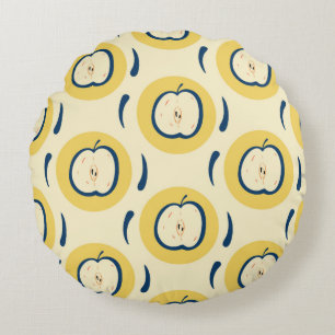 Vintage seamless pattern with apple.  rundes kissen