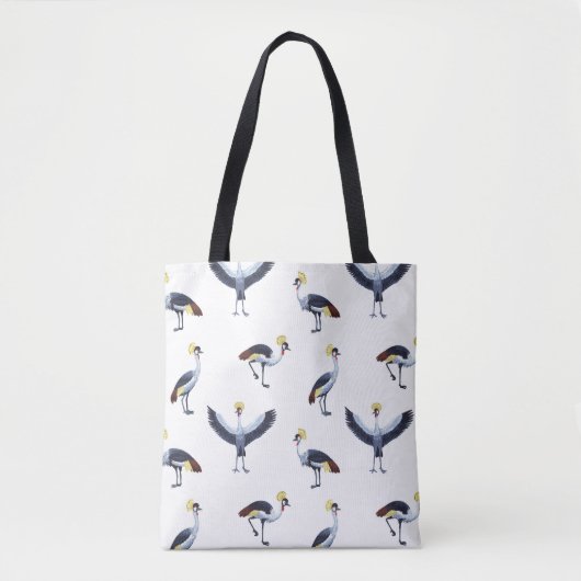 Vintage seamless pattern with crowned crane birds. tasche (Vorderseite)