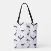 Vintage seamless pattern with crowned crane birds. tasche (Rückseite)