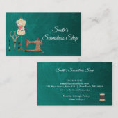 Vintage Seamstress-Visitenkarte Visitenkarte (Vorne/Hinten)