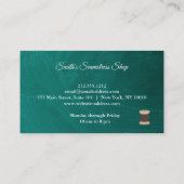 Vintage Seamstress-Visitenkarte Visitenkarte (Rückseite)