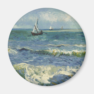 Vintage Seascape in der Nähe von Les Saintes-Marie Magnet