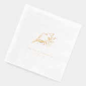 Vintage Seashell Coastal Hochzeit Servietten Mit Folie (Links)