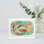 Vintage Seashell-Illustration Postkarte (Stehend Vorderseite)