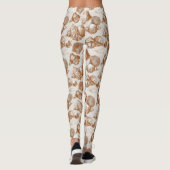 Vintage Seashell Toile Coastal Pattern (3) Leggings (Rückseite)