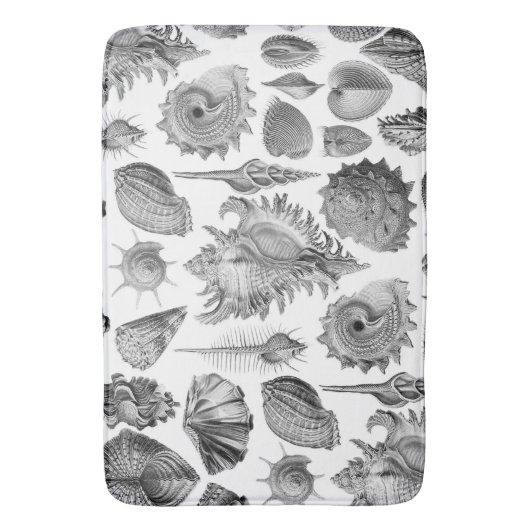Vintage Seashells Badematte (Vorderseite Vertikal)