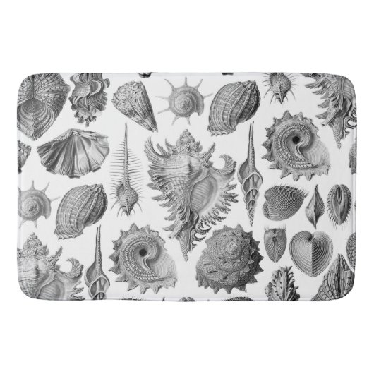 Vintage Seashells Badematte (Vorderseite)
