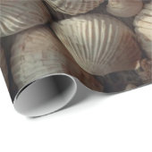 Vintage Seashells Beach Coastal Christmas Geschenkpapier (Rolleneckpunkt)
