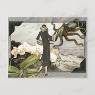 Vintage Seaside Collage Postcard Postkarte