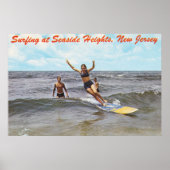 Vintage Seaside Heights New Jersey Surfkunst Poster (Vorne)