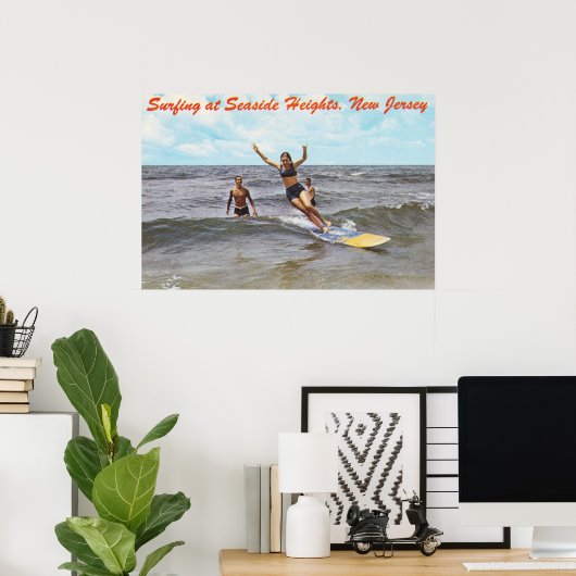 Vintage Seaside Heights New Jersey Surfkunst Poster (Heimbüro)