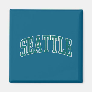 Vintage Seattle Design Männer Frauen Illustration Magnet